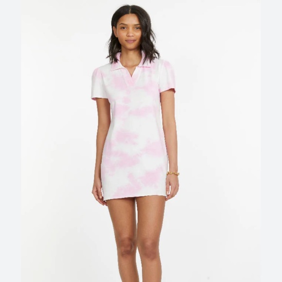 ☀️❄️Generation Love Pink and White Tie-Dye Dress - Picture 1 of 4